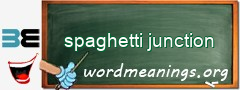 WordMeaning blackboard for spaghetti junction